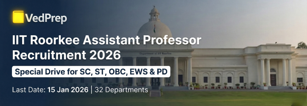 IIT Roorkee Assistant Professor Recruitment: Elite 32 Depts