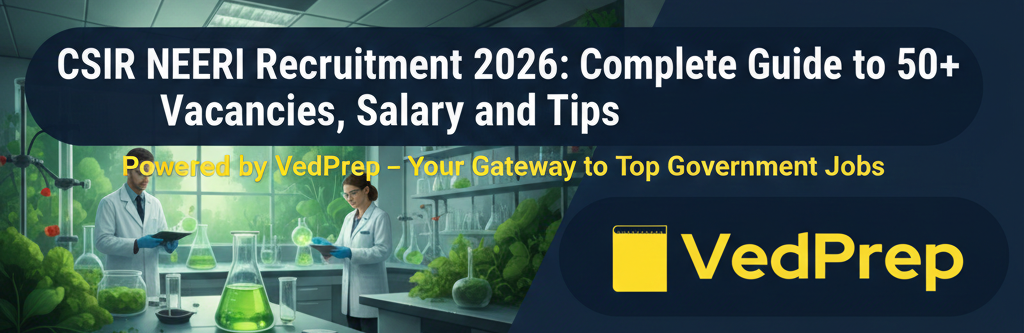 SIR NEERI Recruitment 2026